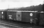 P&WV 1204 AC&F box car at the AC&F assembly plant awaiting shipping to Rook, PA.  Circa 3/47 (181kb)